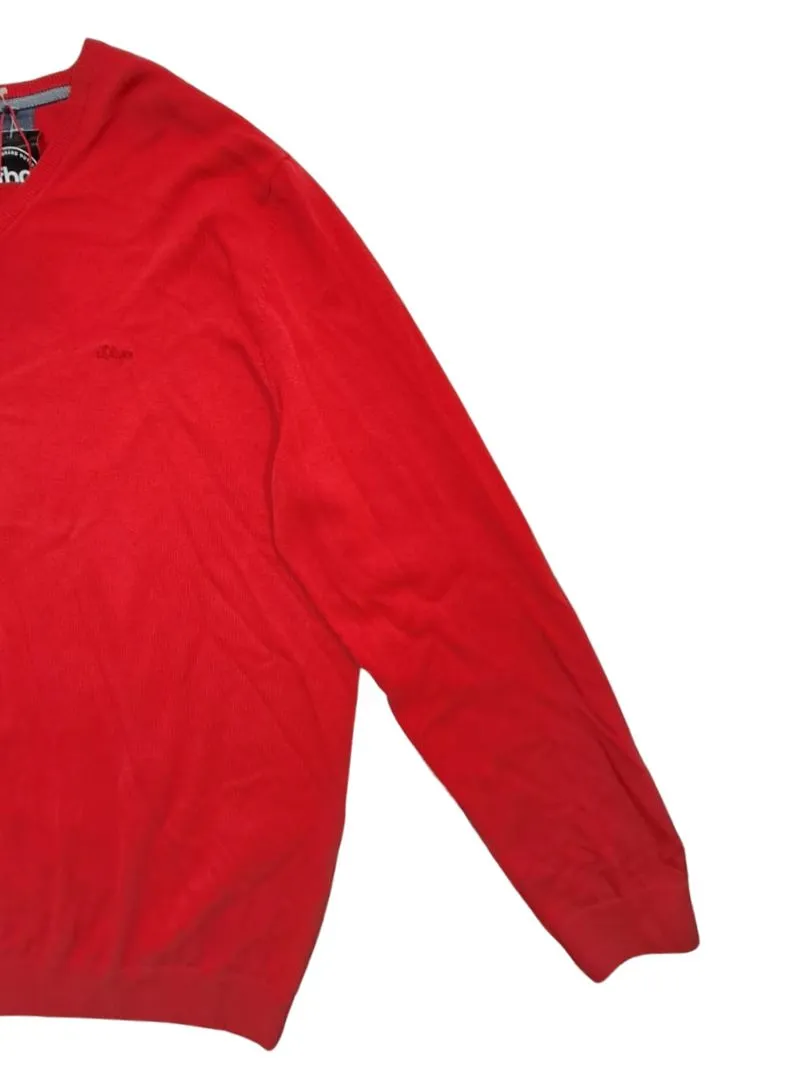 LOGO EMBROIDED V-NECK KNIT PULLOVER sold by FBO product image thumbnail 2