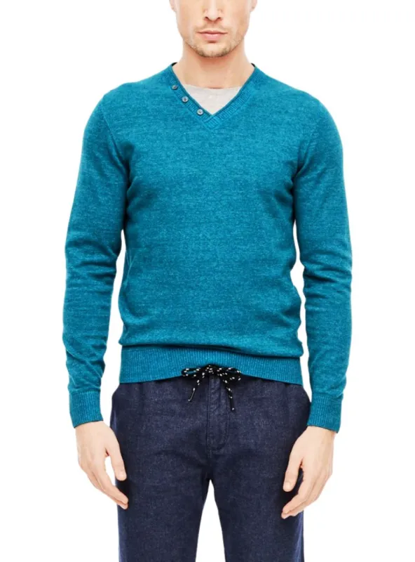 V NECK KNIT PULLOVER sold by FBO