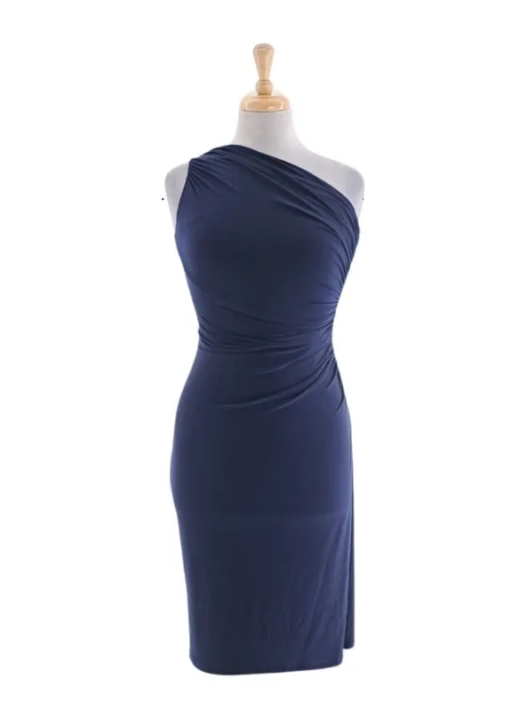 RUCHED FITTED ONE SHOULDER DRESS sold by FBO
