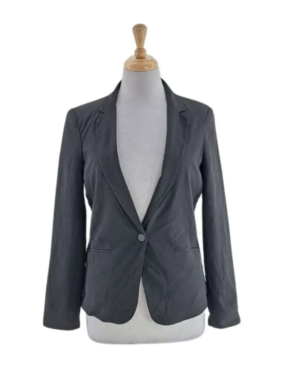 TEXTURED ONE BUTTON MOCK POCKET FORMAL JACKET sold by FBO