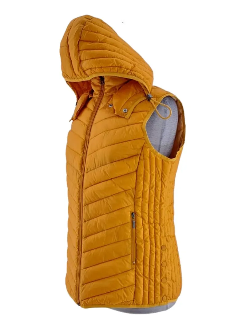 PATTERNED PUFFER HOODED BODYWARMER sold by FBO product image thumbnail 2