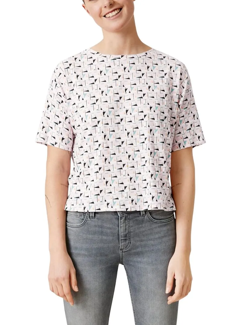 PATTERN DETAILED PRINTED TEE sold by FBO