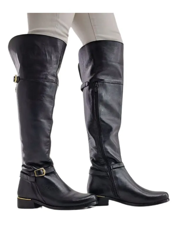 KNEE HIGH LEATHER BOOTS sold by FBO