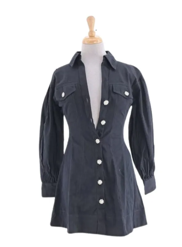 SEQUINS BUTTONED SHIRT DRESS sold by FBO
