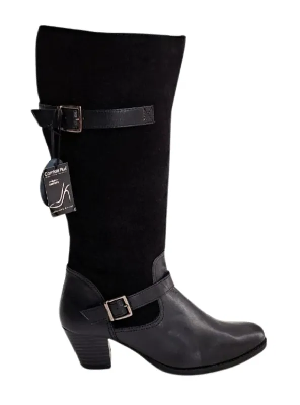 BLOCK HEEL BUCKLE BOOTS sold by FBO