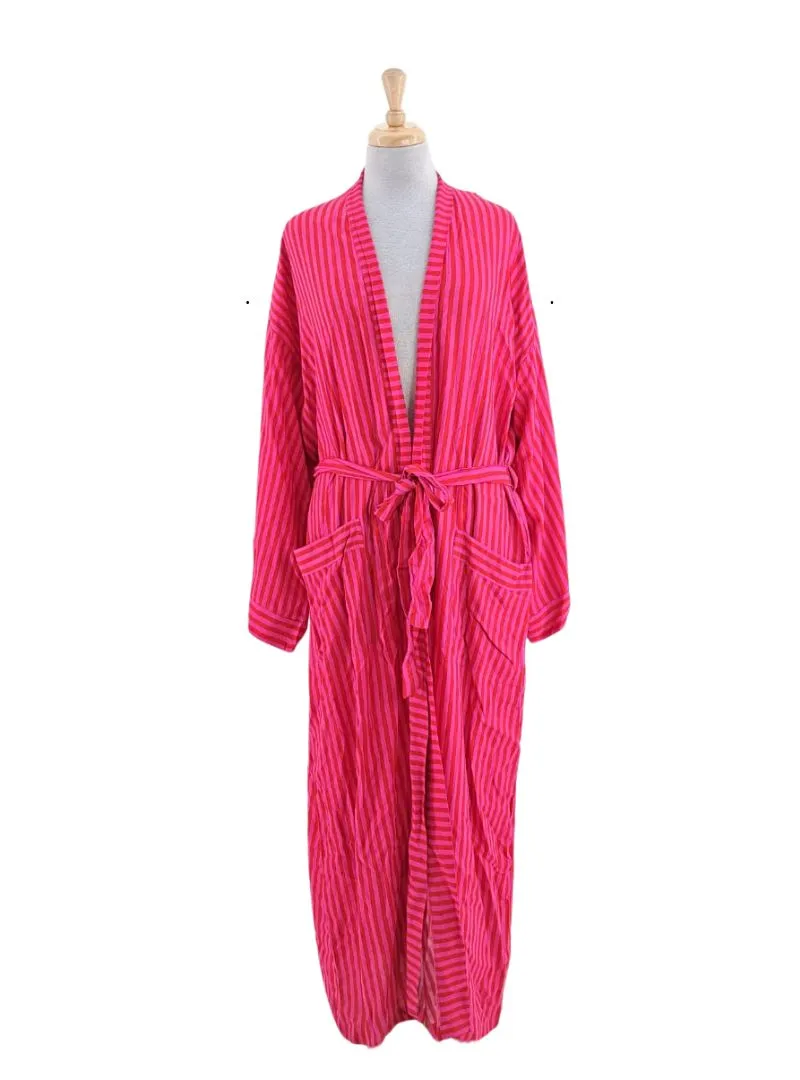STRIPED DETAILED LIGHT WEIGHT ROBE sold by FBO