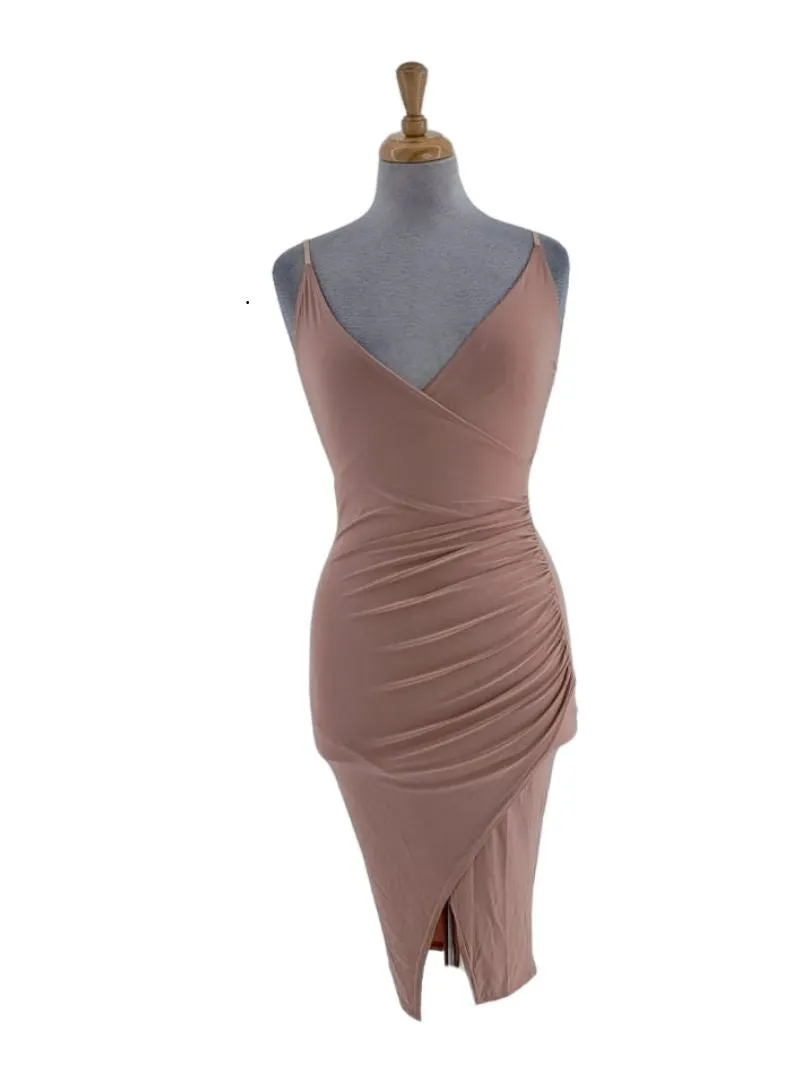 RUCHED FITTED CAMI DRESS sold by FBO