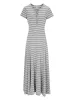 STRIPED BUTTONED UP LONG DRESS sold by FBO