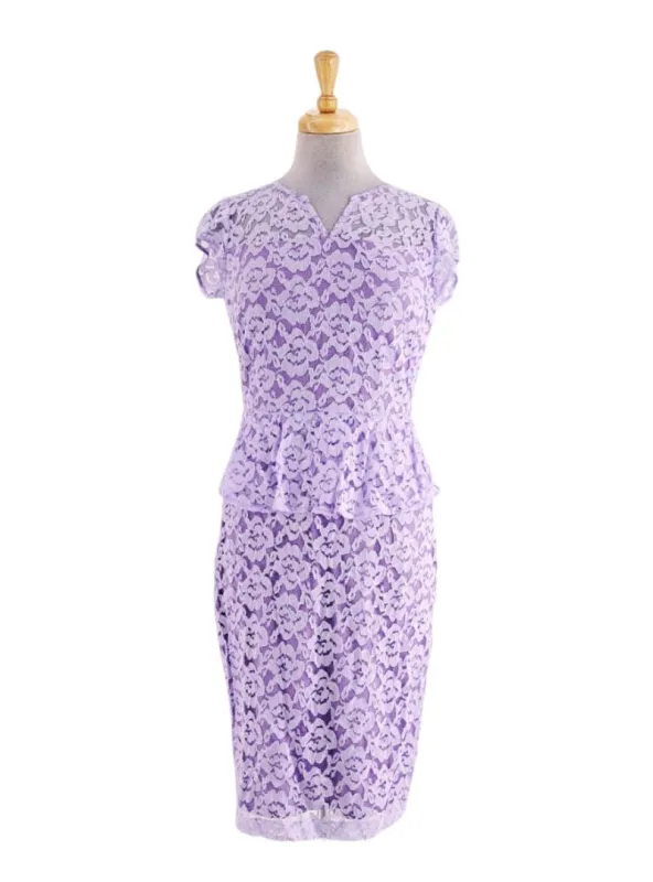 V NECK LACE DETAILED DRESS sold by FBO