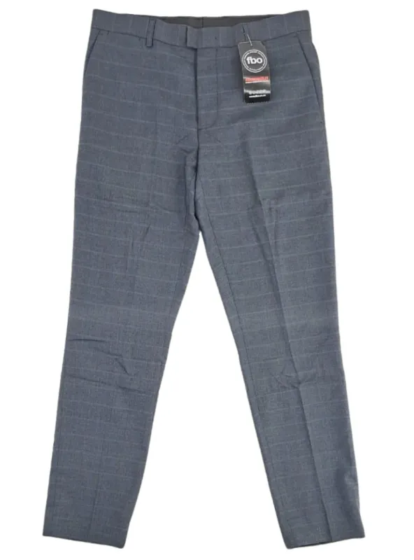 CHECKERD ANDREW SLIM FIT SUIT PANTS sold by FBO