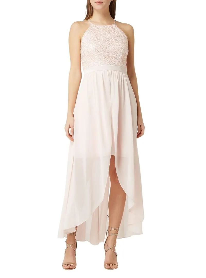 HIGH LOW LACE DETAILED DRESS sold by FBO