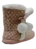 DETAILED KNIT POM POM SLIPPER BOOTS sold by FBO