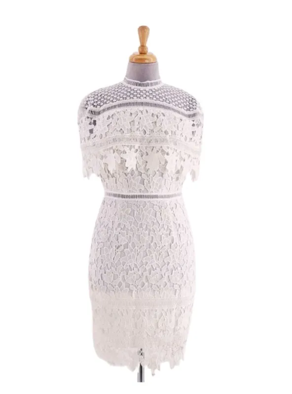 LACE FITTED MIDI DRESS sold by FBO