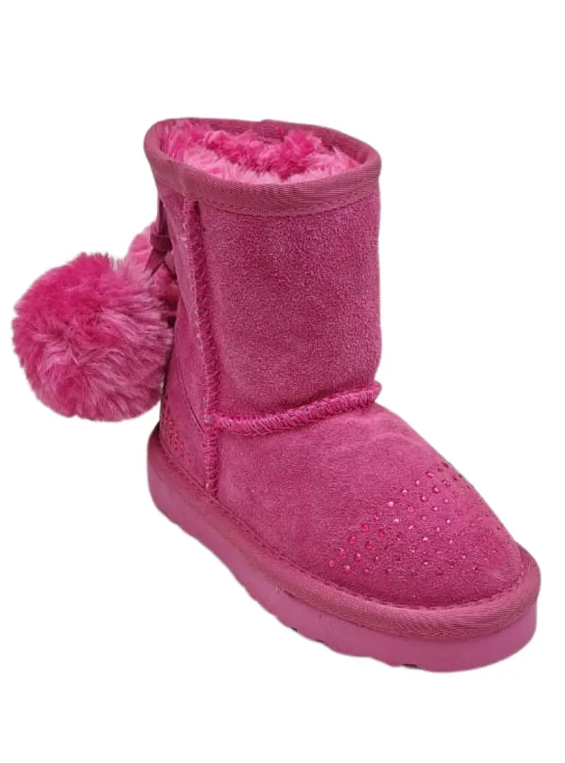 DETAILED POM POM FUR SUEDE BOOTS sold by FBO product image thumbnail 2
