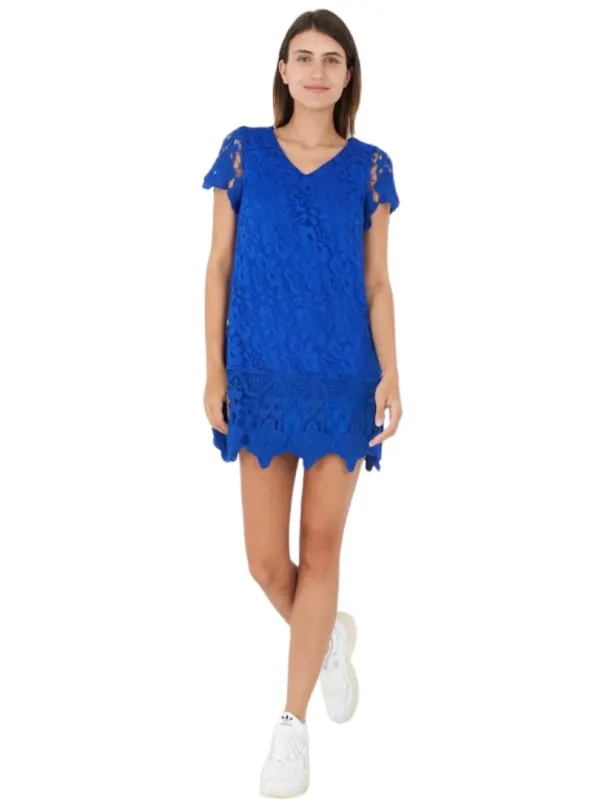 DETAILED SHORT LACE DRESS sold by FBO