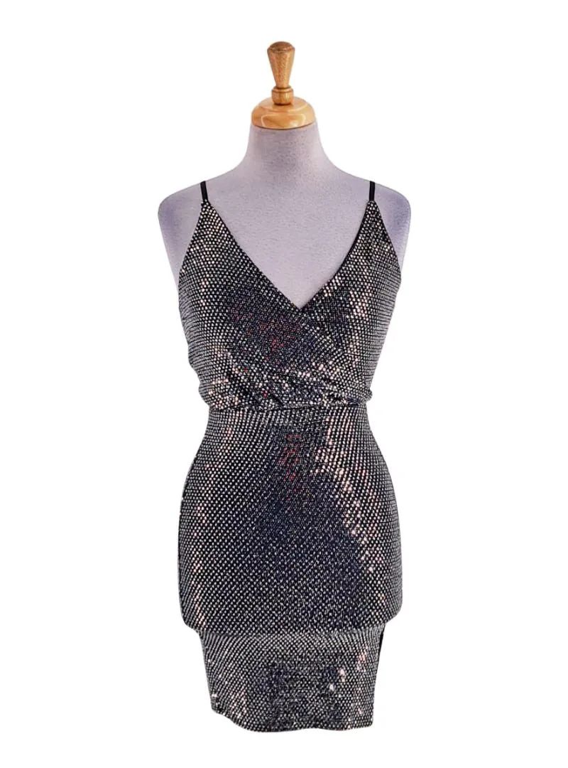 EMBELLISHED SPAGHETTI STRAP MINI DRESS sold by FBO