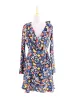 PRINTED LONG SLEEVE WRAP DRESS sold by FBO