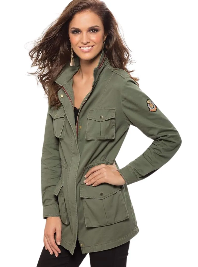 Venca Ladies Military Look 4 Pocket Jacket - Green sold by FBO