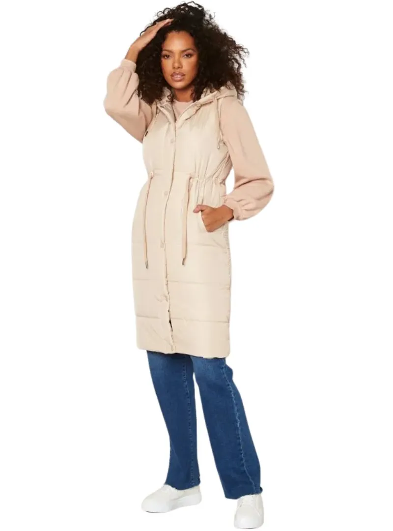 LONG LENGTH SLEEVELESS HOODED JACKET sold by FBO