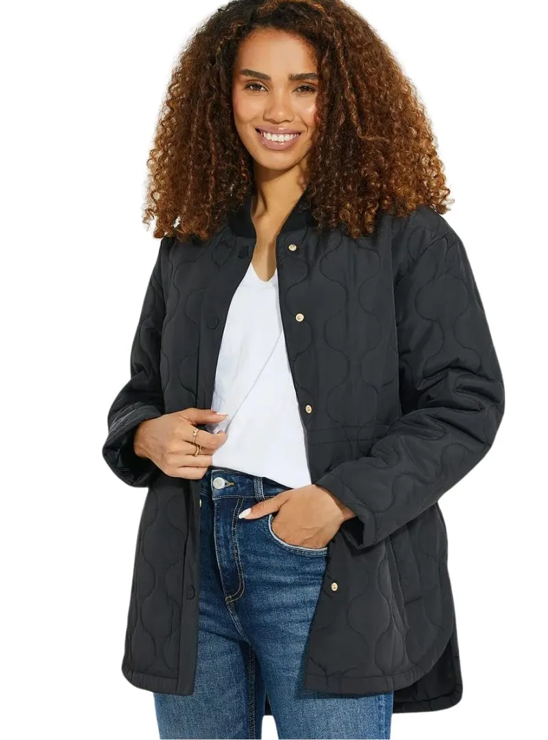 PATTERNED ROUND NECK LONG LENGTH JACKET sold by FBO product image thumbnail 2