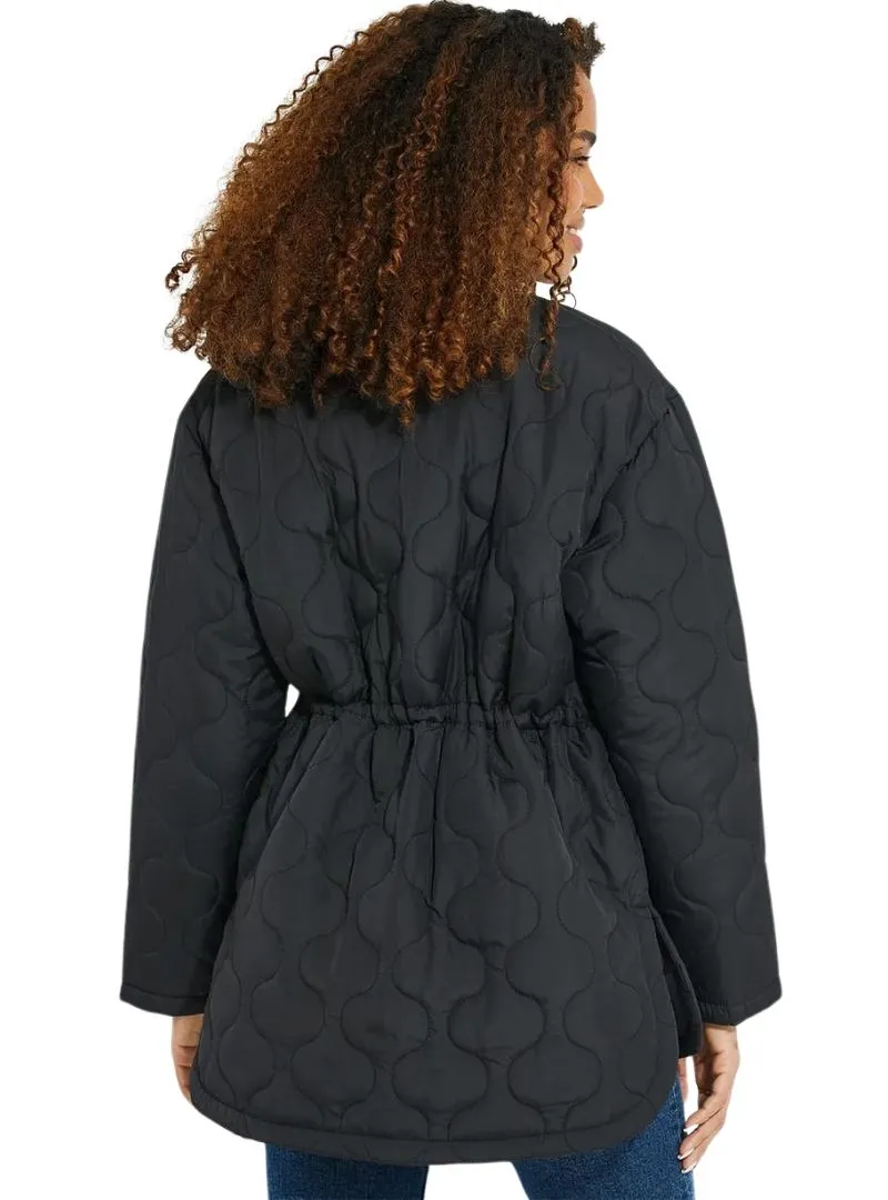 PATTERNED ROUND NECK LONG LENGTH JACKET sold by FBO product image thumbnail 3