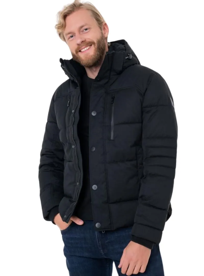 Tom Tailor Men's Hooded Puffer Jacket - Black sold by FBO