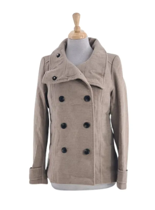 SOFT WOOL BLEND DOUBLE BREASTED COAT sold by FBO