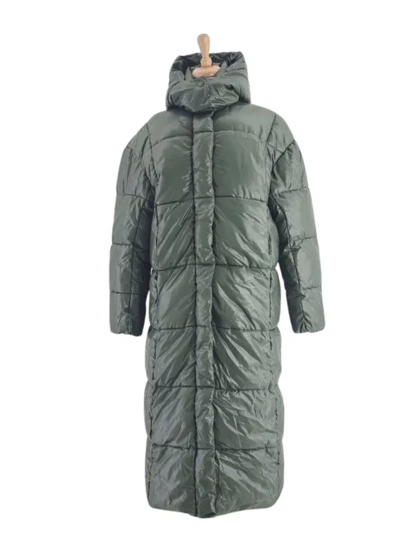 QUILTED HOODED LONG LENGTH JACKET sold by FBO