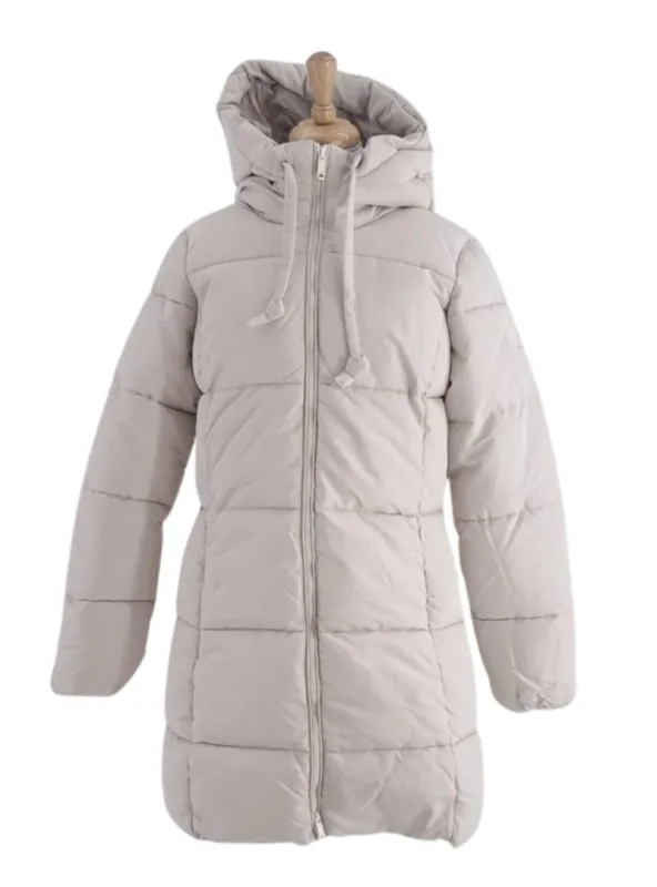 WINTERLY HOODED LONG LENGTH PUFFER JACKET sold by FBO