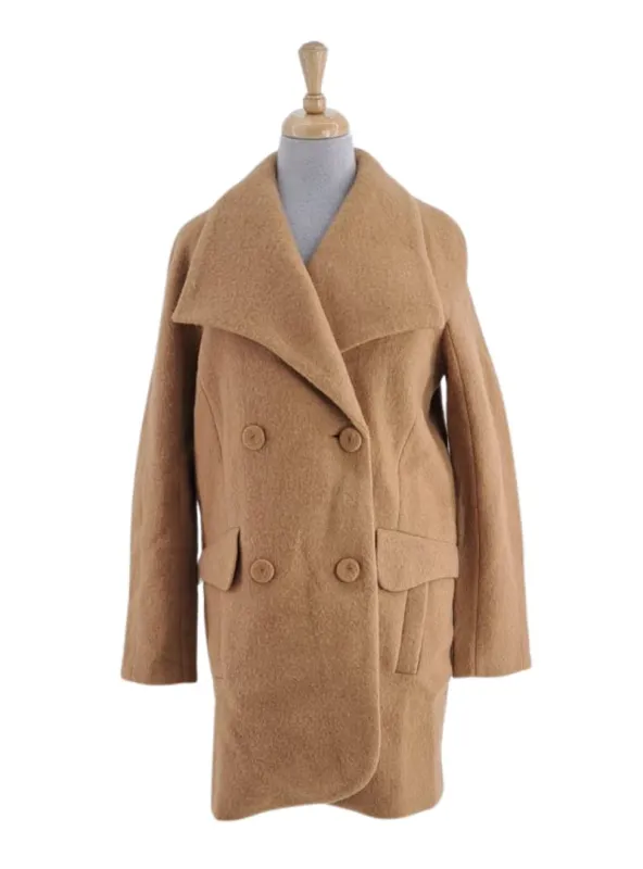 WOOL BLEND DOUBLE BREATED COAT sold by FBO