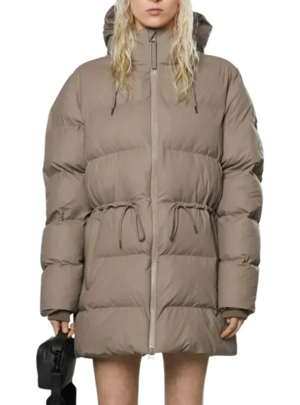 SOLID HOODED PUFFER JACKET sold by FBO