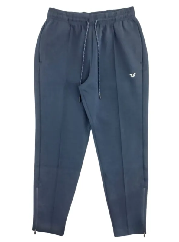 Zipper Skinny Fit Fleece Track Pants sold by FBO