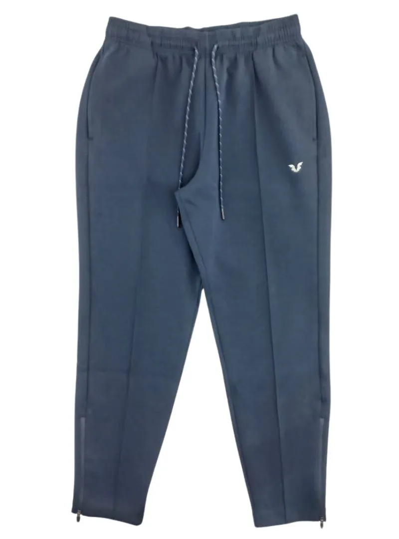 Zipper Skinny Fit Fleece Track Pants sold by FBO