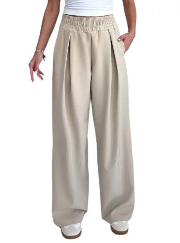Wide Leg Flare Pants With Pleated Detail sold by FBO