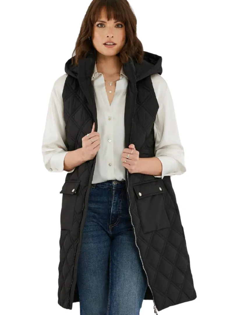 Detailed Hooded Sleeveless Jacket sold by FBO product image thumbnail 3