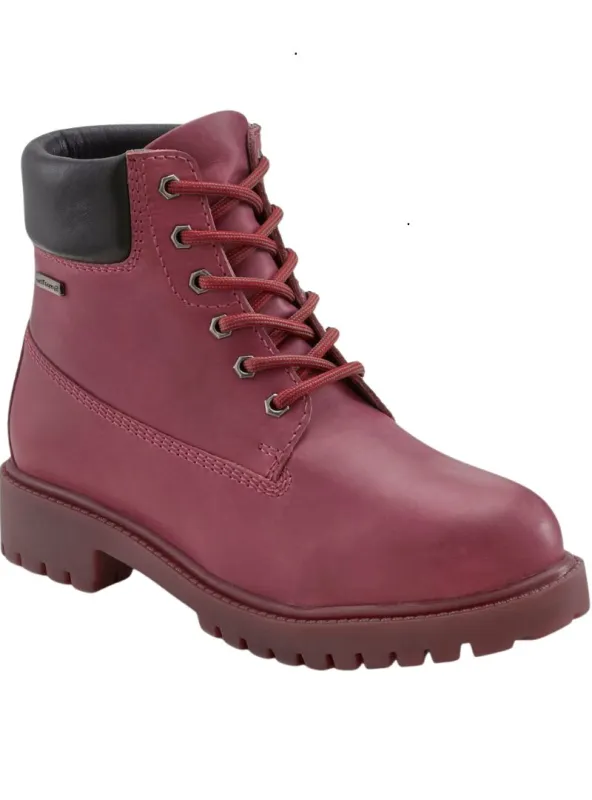 Lascana Ladies Lace Up Ankle Boot - Plum made by Lascana