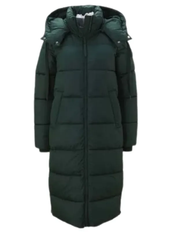 Tom Tailor Ladies Long Hooded Puffer Jacket - Green sold by FBO