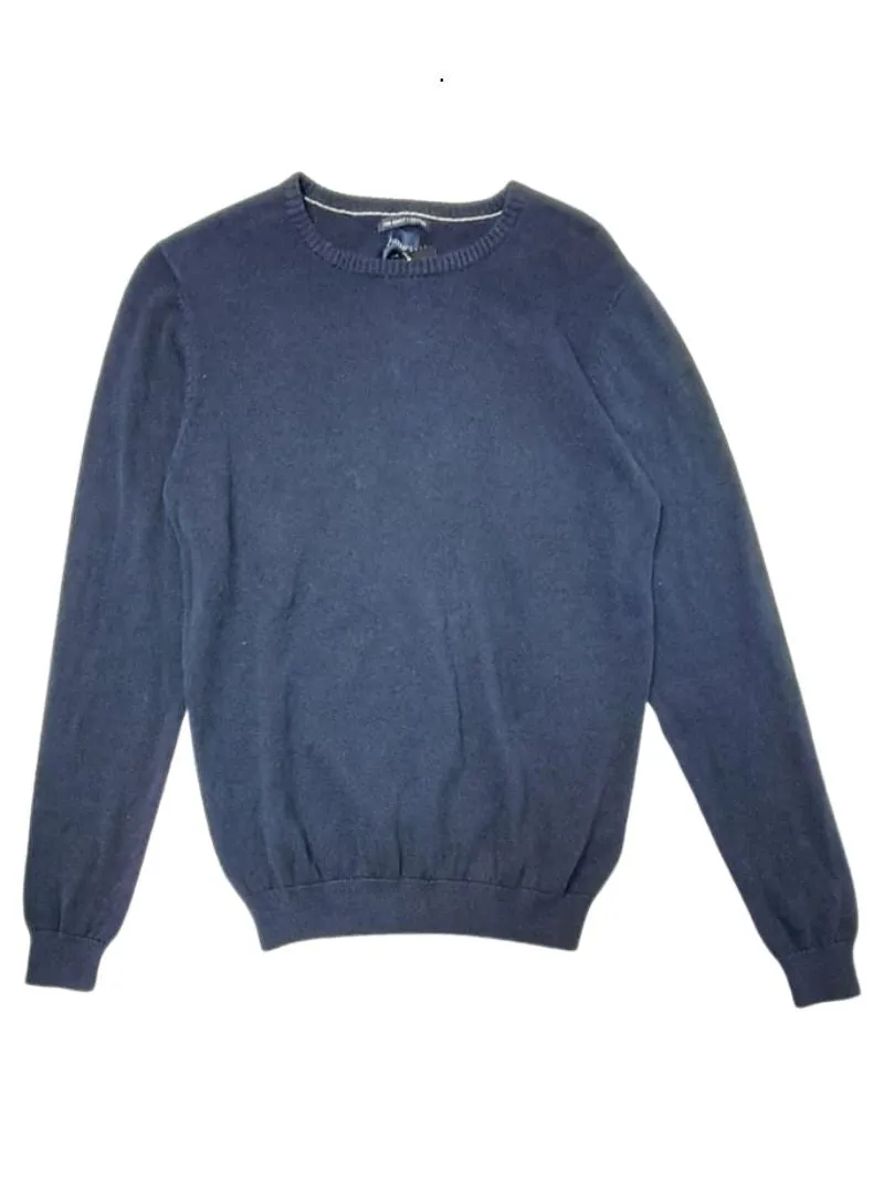 Terranova Mens Round Neck Knit Top - Navy sold by FBO