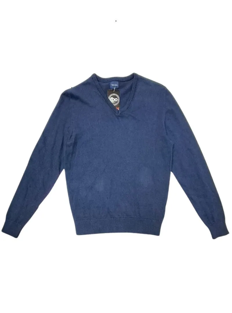 Terranova Mens V-Neck Knit Top - Navy sold by FBO