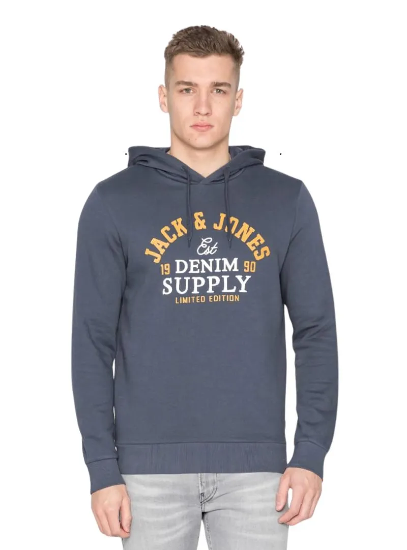 Jack & Jones Mens Printed Hoody - Grey sold by FBO product image thumbnail 2