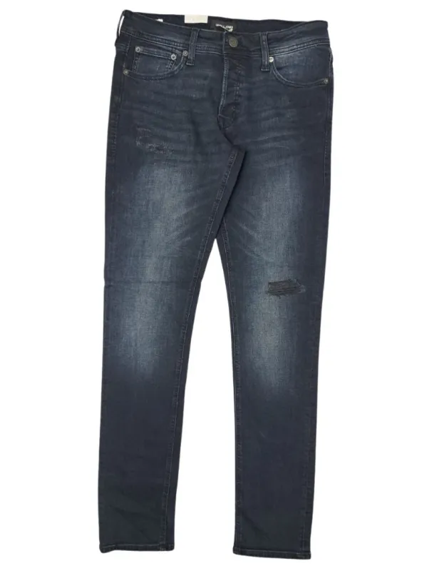 Jack & Jones Men Rip Detail Jean - Navy/Grey sold by FBO