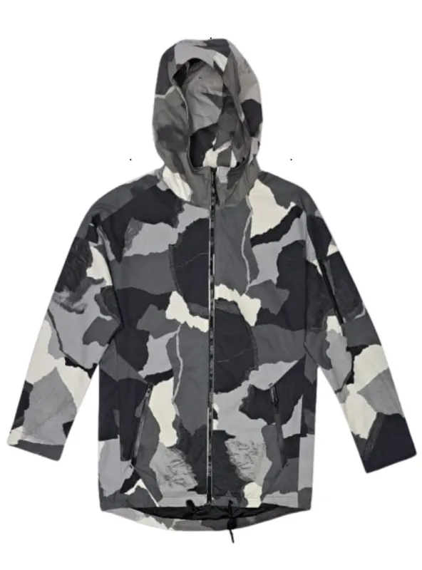 Jack & Jones Mens Detailed Hooded Light Weight Jacket - Grey sold by FBO