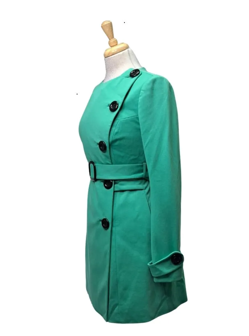 Only Ladies Buttoned Coat - Green/Black sold by FBO product image thumbnail 2