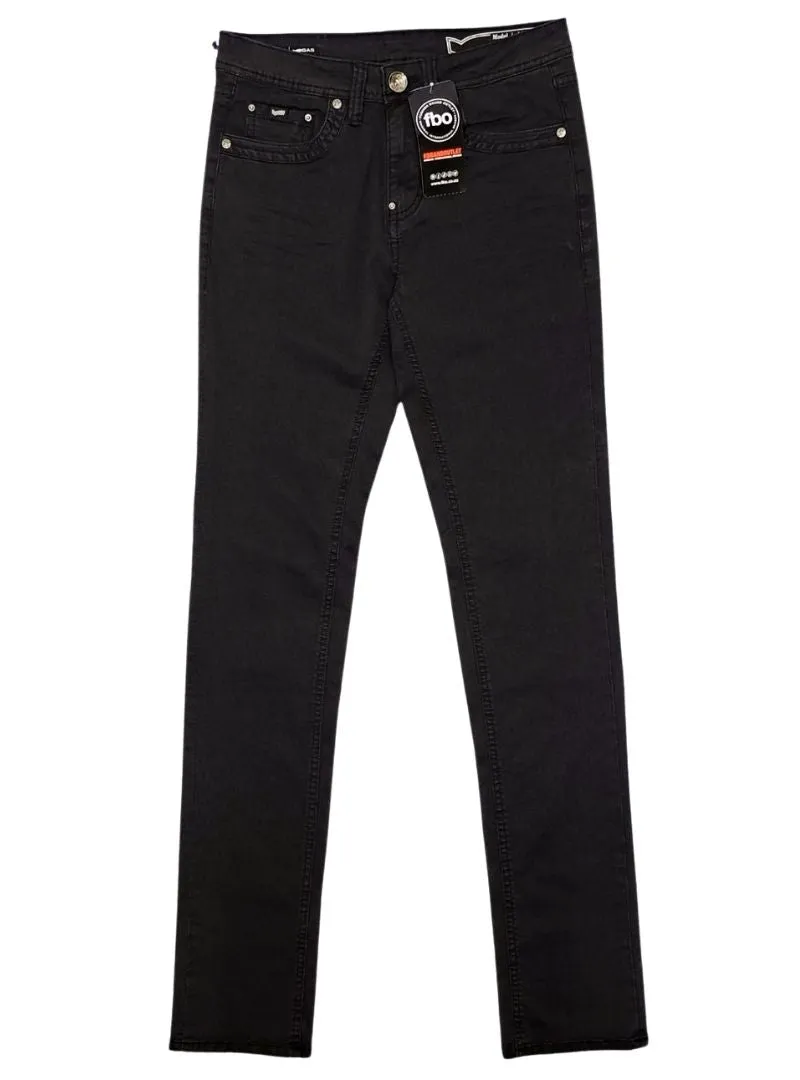 Gas Denim Ladies Straight Fit Jean - Black sold by FBO