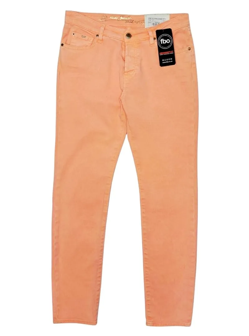 Gas Denim Ladies Straight Fit Jean - Peach sold by FBO