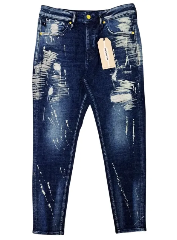 On Denim Mens Ribbed Slim Fit Jean - Blue sold by FBO