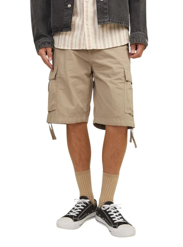 Jack & Jones Mens Short Cargo Pants - Khaki sold by FBO