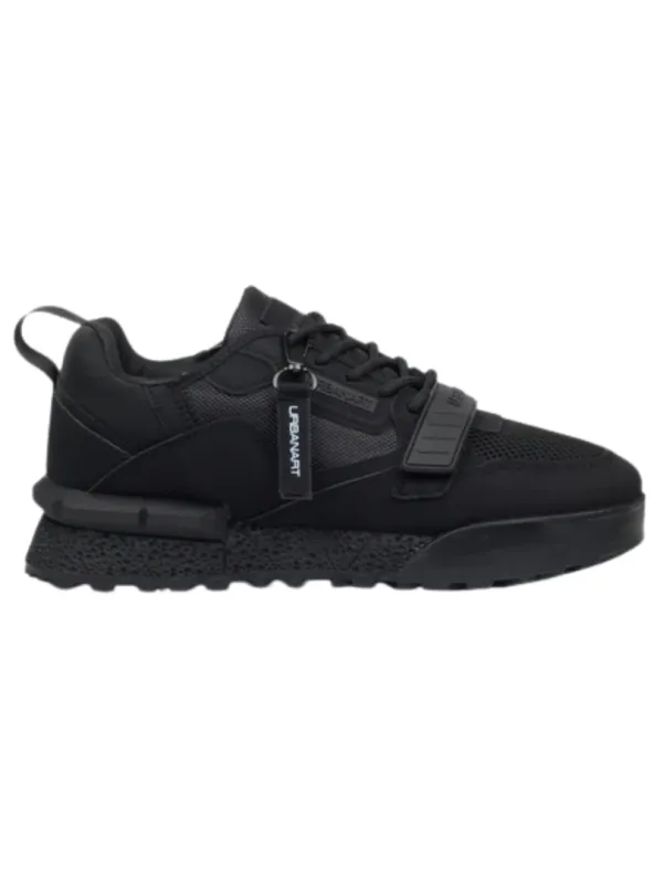 Urbanart Mens Play 2 Faux Nubuck Mesh Sneaker - Black sold by FBO