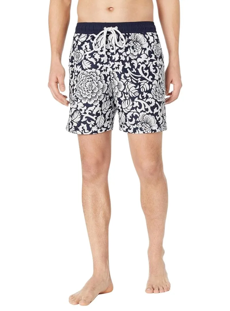 Amazon Essentials Mens Printed Swim Short - Navy/White sold by FBO product image thumbnail 2