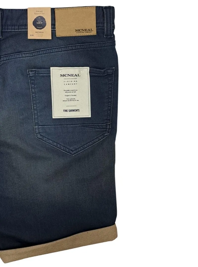 Mcneal Mens Detailed Slim Fit Denim Shorts - Blue sold by FBO product image thumbnail 3